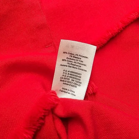 Aritzia Wilfred Free Tanit Skirt Stepped Hem Frayed Edges Red Size 4 - Picture 7 of 8